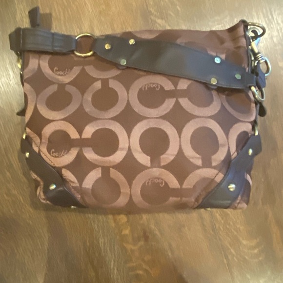 COACH Brown Shoulder Hobo Handbag - Picture 3 of 6